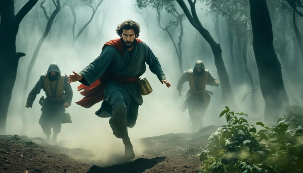 Abiatar fugindo do massacre