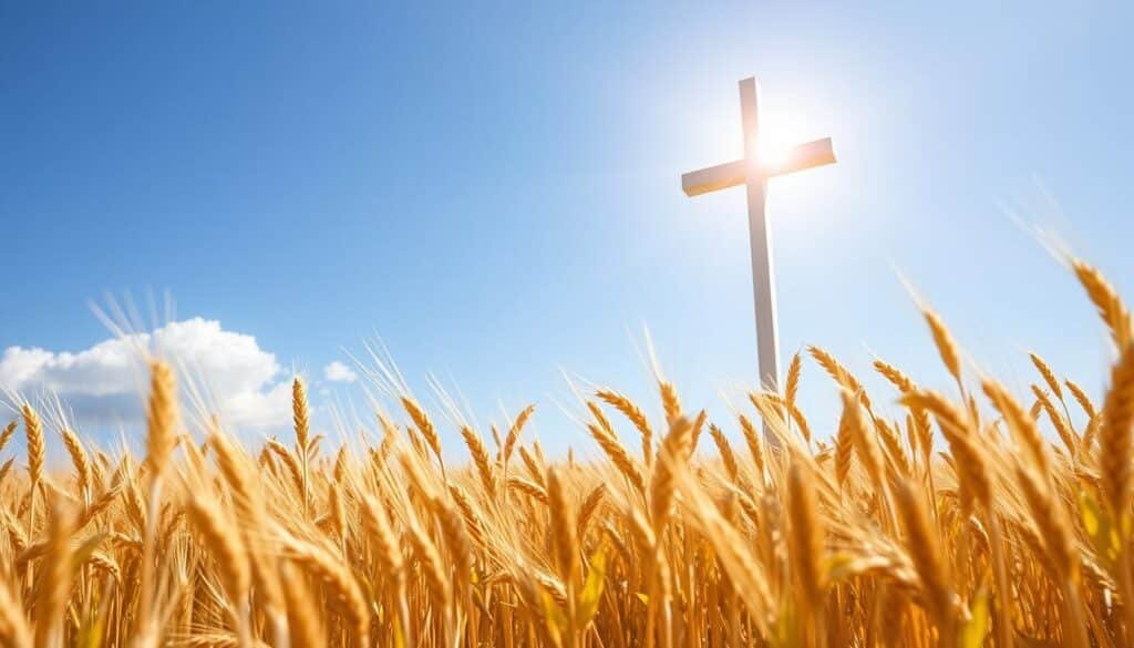 fé cristã e colheita espiritual