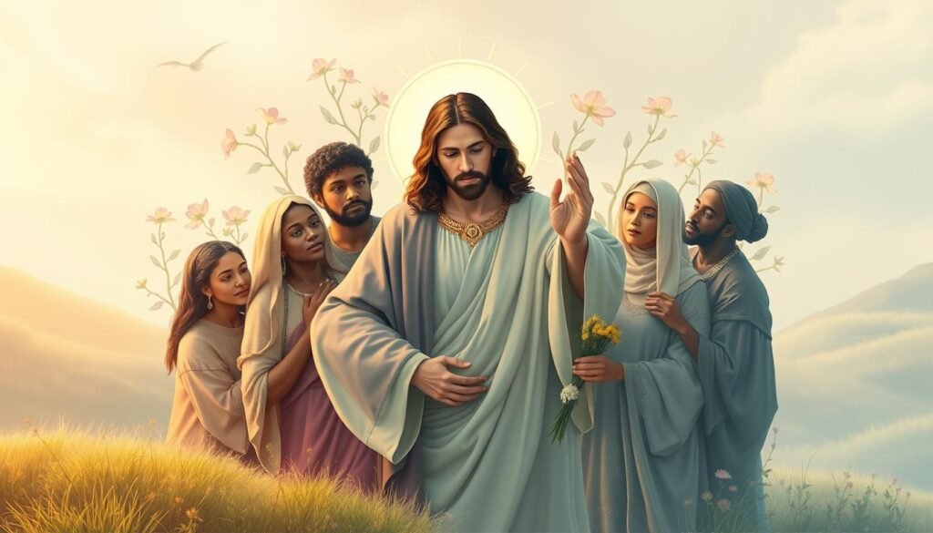Jesus e pacificadores trazendo paz para a sociedade