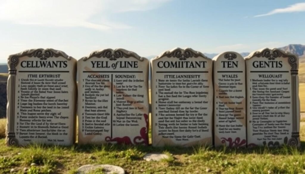 comparação dos mandamentos