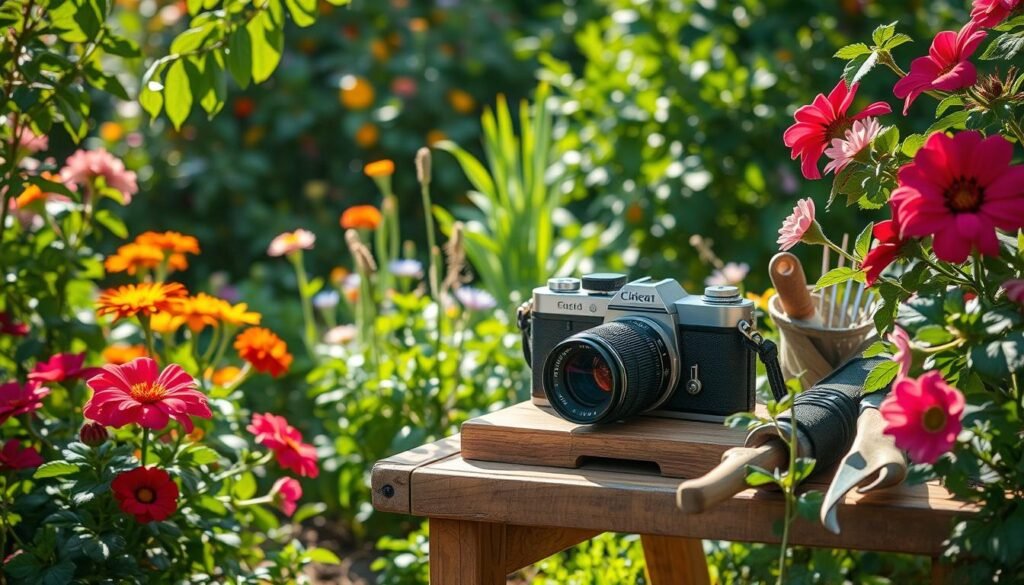 jardinagem e fotografia como hobbies