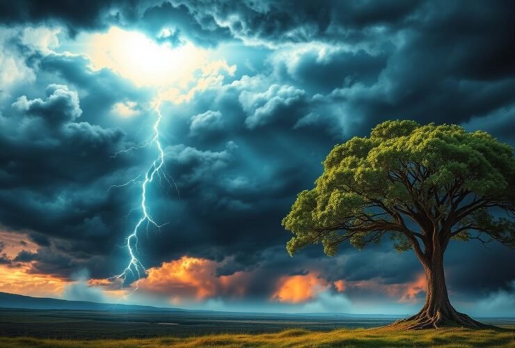 A paciência e poder de Deus em meio às tempestades.