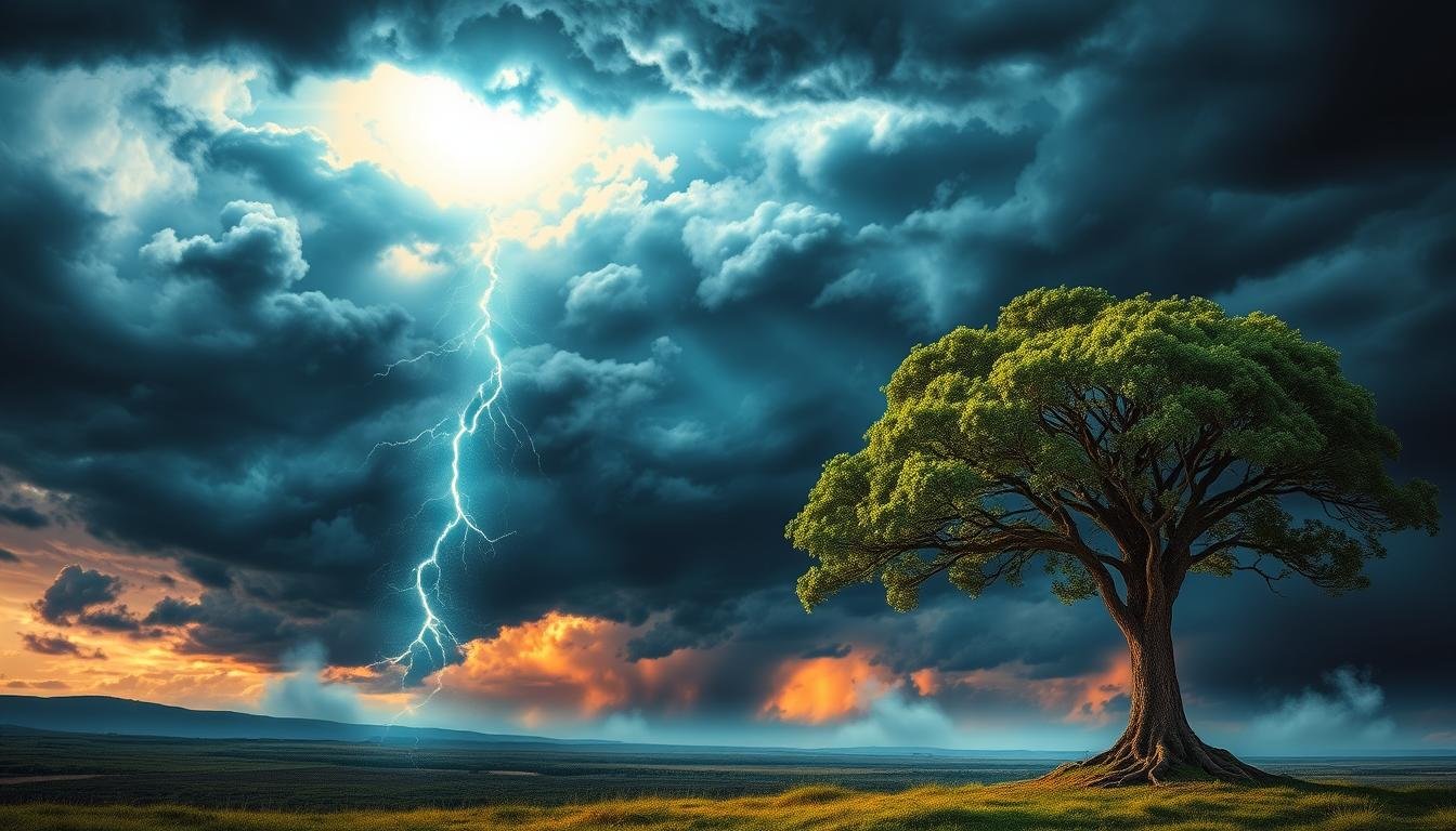 A paciência e poder de Deus em meio às tempestades.