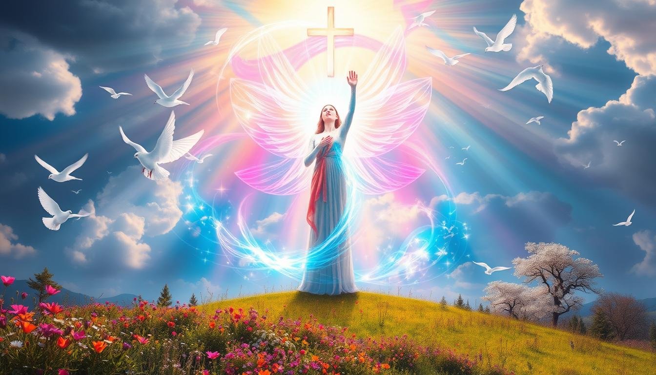 O toque do Espírito Santo traz força e coragem.