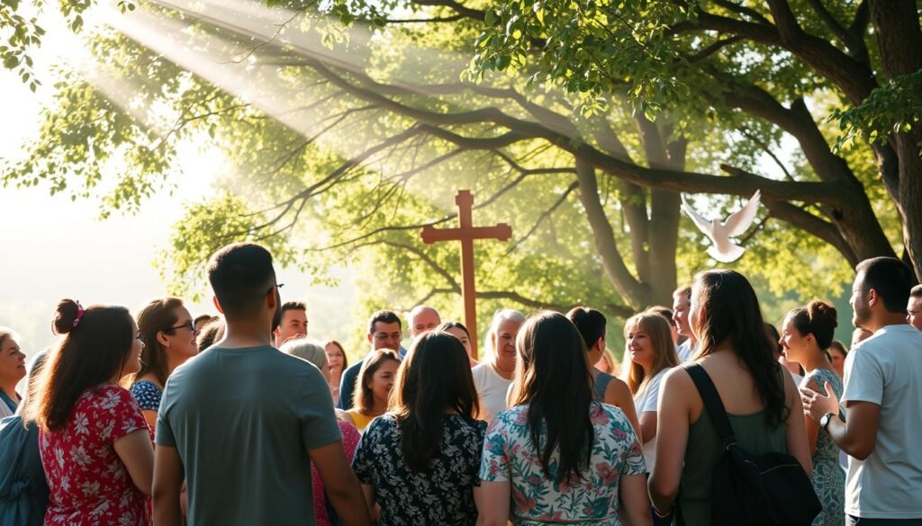 comunidade cristã e suporte espiritual