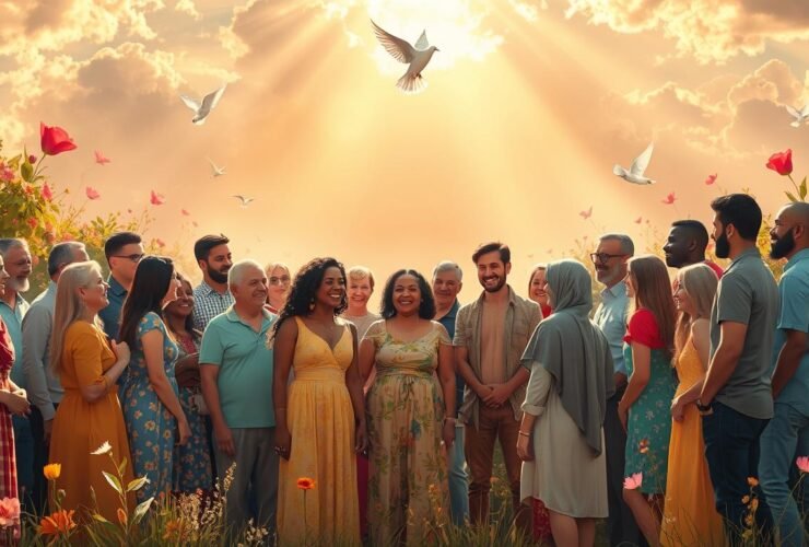 A inclusão de todos na família de Deus através de Cristo.