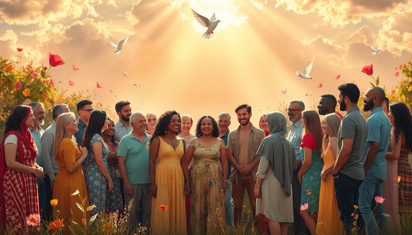 A inclusão de todos na família de Deus através de Cristo.