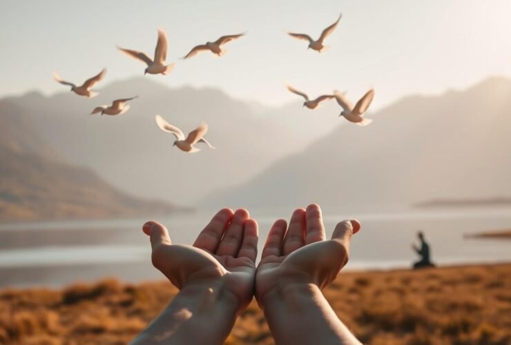 Entregue suas preocupações a Deus e confie Nele.