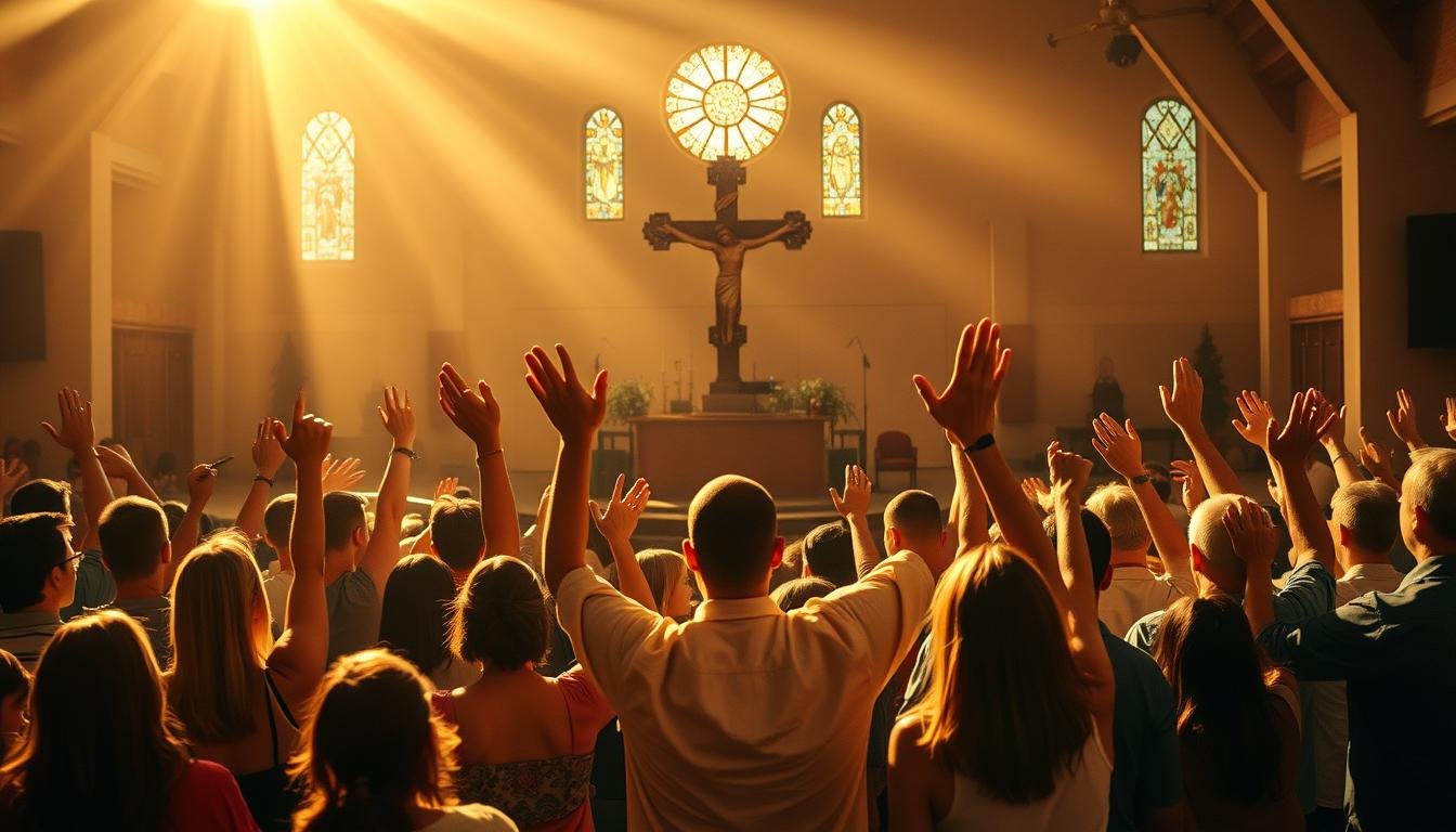 Encorajando e louvar ao Senhor juntos com amor