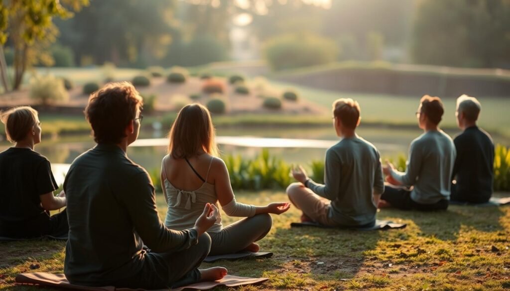 meditação e reflexão em grupo