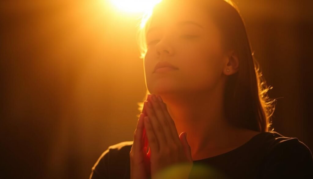oração conectando-se com Deus