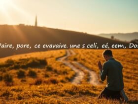 Pare, ore e avance com fé em Deus.