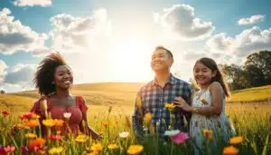 A alegria e a segurança de sermos filhos de Deus.